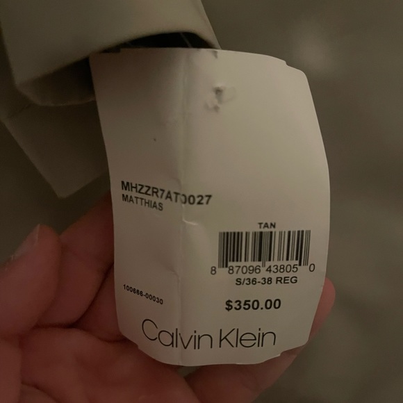 CALVIN KLEIN TAN TRENCH COAT SIZE SMALL/MEDUIM WITH TAGS $350 retail - Picture 3 of 3